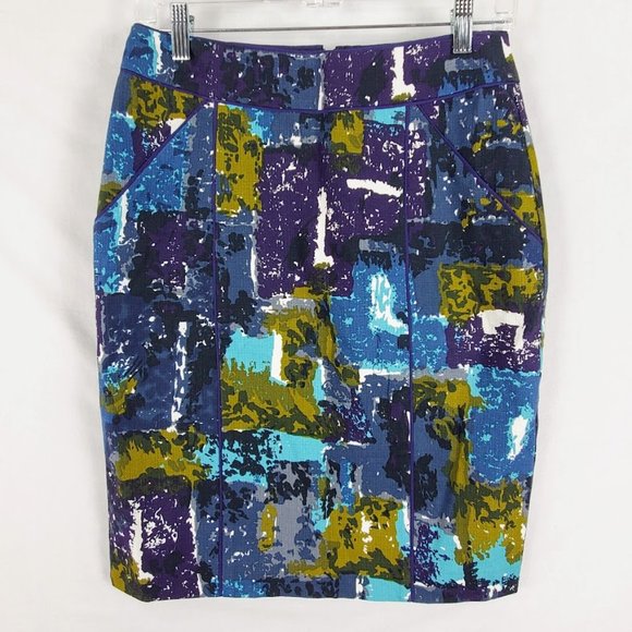 Anthropologie Dresses & Skirts - Tabitha Anthropologie Liquid Acres Pencil Skirt Size 4 MCM Fabric